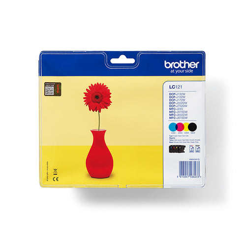Brother LC121VALBP ink cartridge 4 pc(s) Original Black, Cyan, Magenta, Yellow Brother LC121VALBP ink cartridge 4 pc(s) Original Black, Cyan, Magenta, Yellow